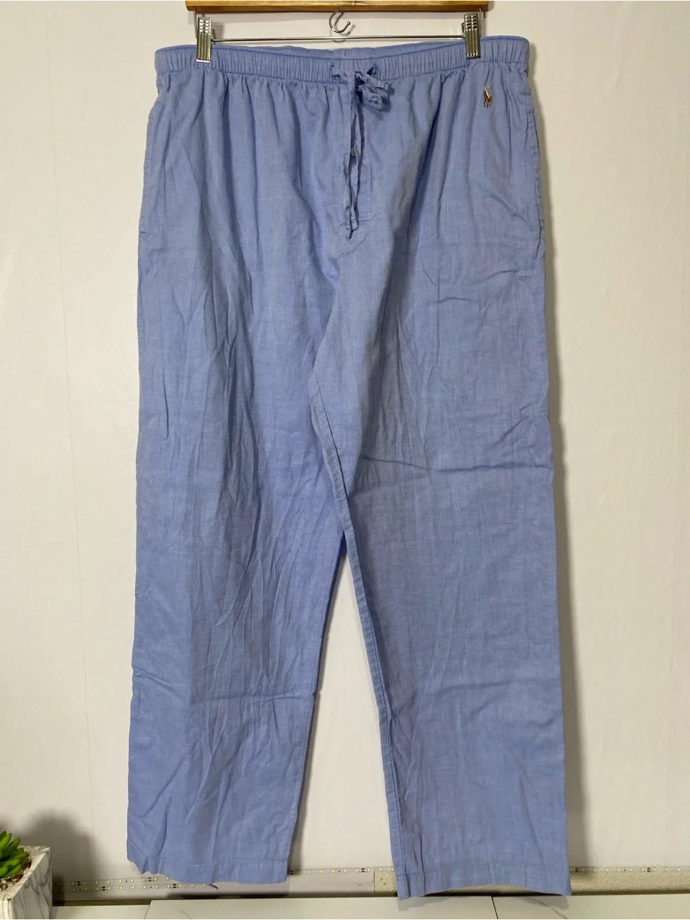 POLO RALPH LAUREN Sleepwear Men's Size Large Light Blue Cotton Loungewear